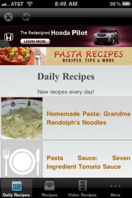 Pasta Recipes android App screenshot 3